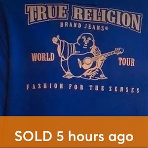 Mens True Religion Zip Up Hoodie